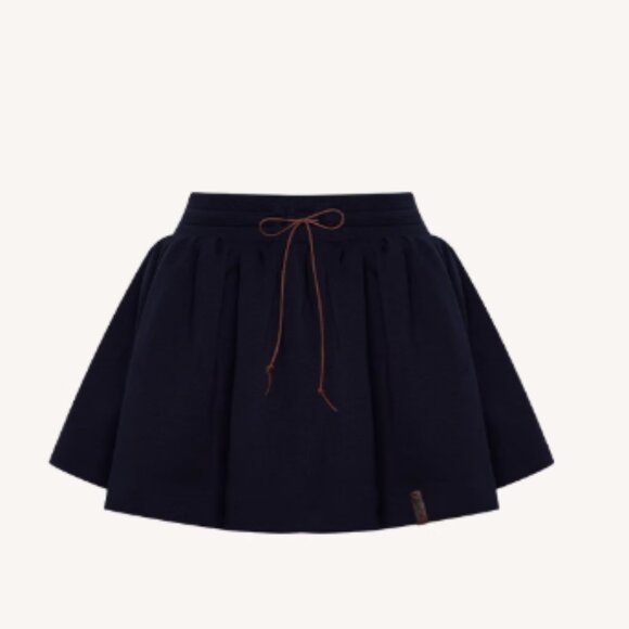 Liilou Structured Pleated Puff A-Line Mini Sporty Skirt - Picture 4 of 5